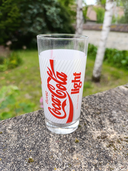 Lot de verres Coca-Cola Light – verres publicitaires vintage