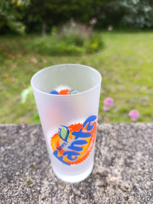 Lot de 6 verres Fanta givrés – verres publicitaires vintage