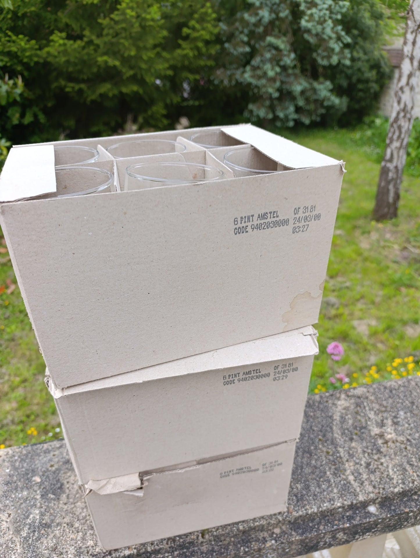 Lot de 18 verres Amstel – verres à bière 50 cl avec cartons d’origine