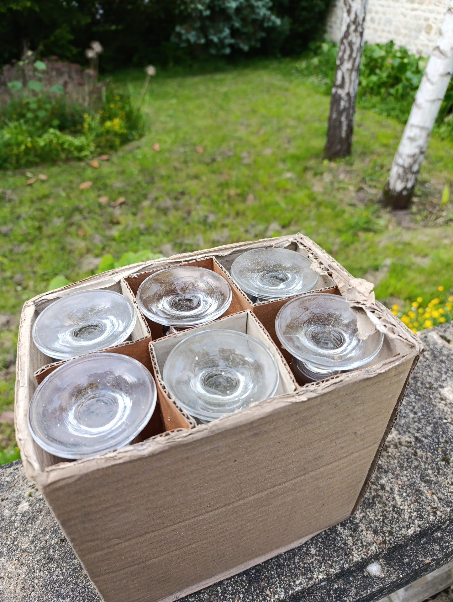 Verres à bière Lindemans Framboise sur pied lot de 6