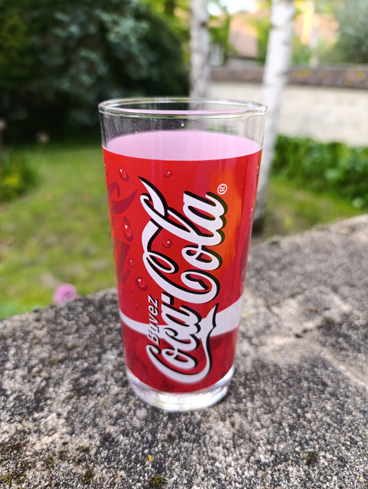 Lot de 6 verres Coca-Cola vintage – verres publicitaires avec carton