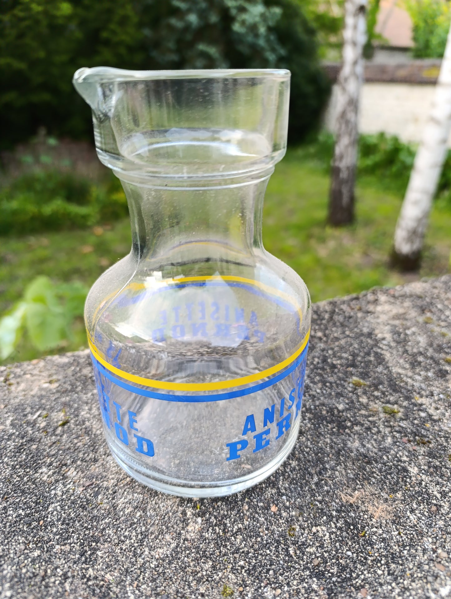 Carafe publicitaire Anisette Pernod vintage en verre