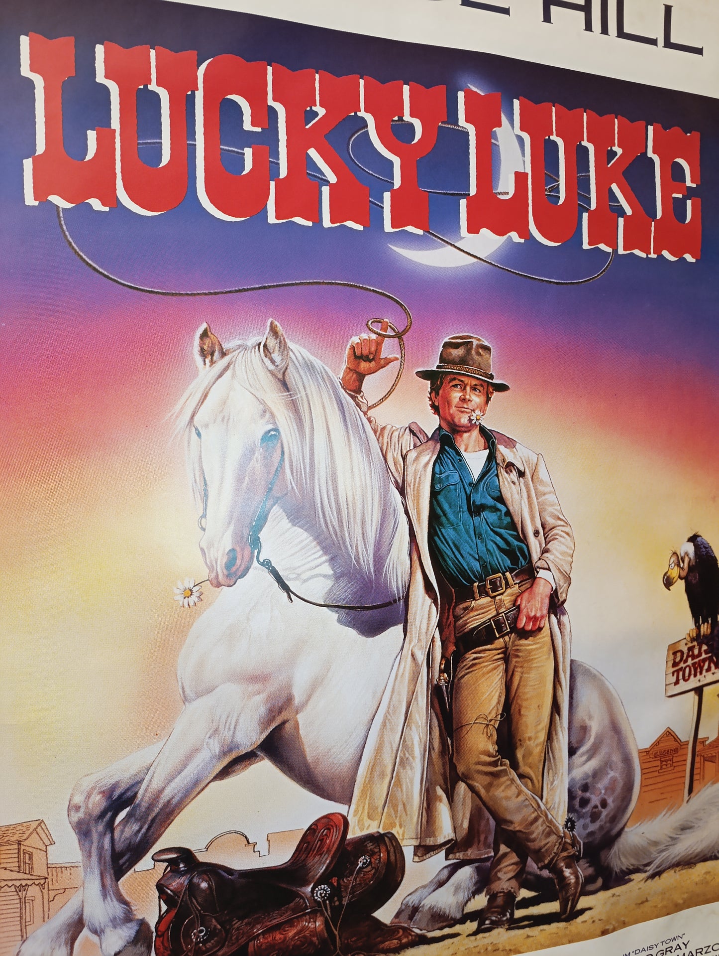Affiche cinéma originale – Lucky Luke (1991) – Grand format 158×117 cm – Terence Hill – Non déchirée
