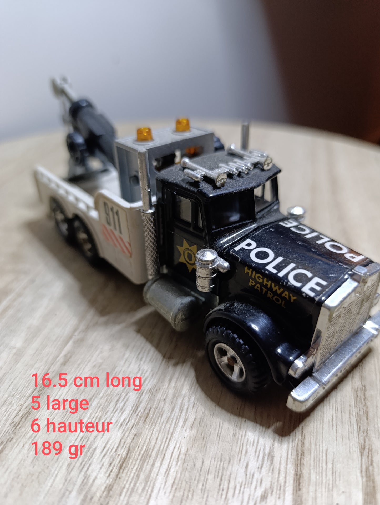 Majorette Police Tow Truck Kenworth – échelle 1/47 – vintage
