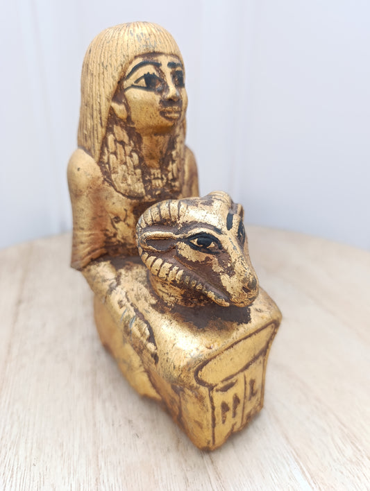 Statuette égyptienne dorée – reproduction ancienne