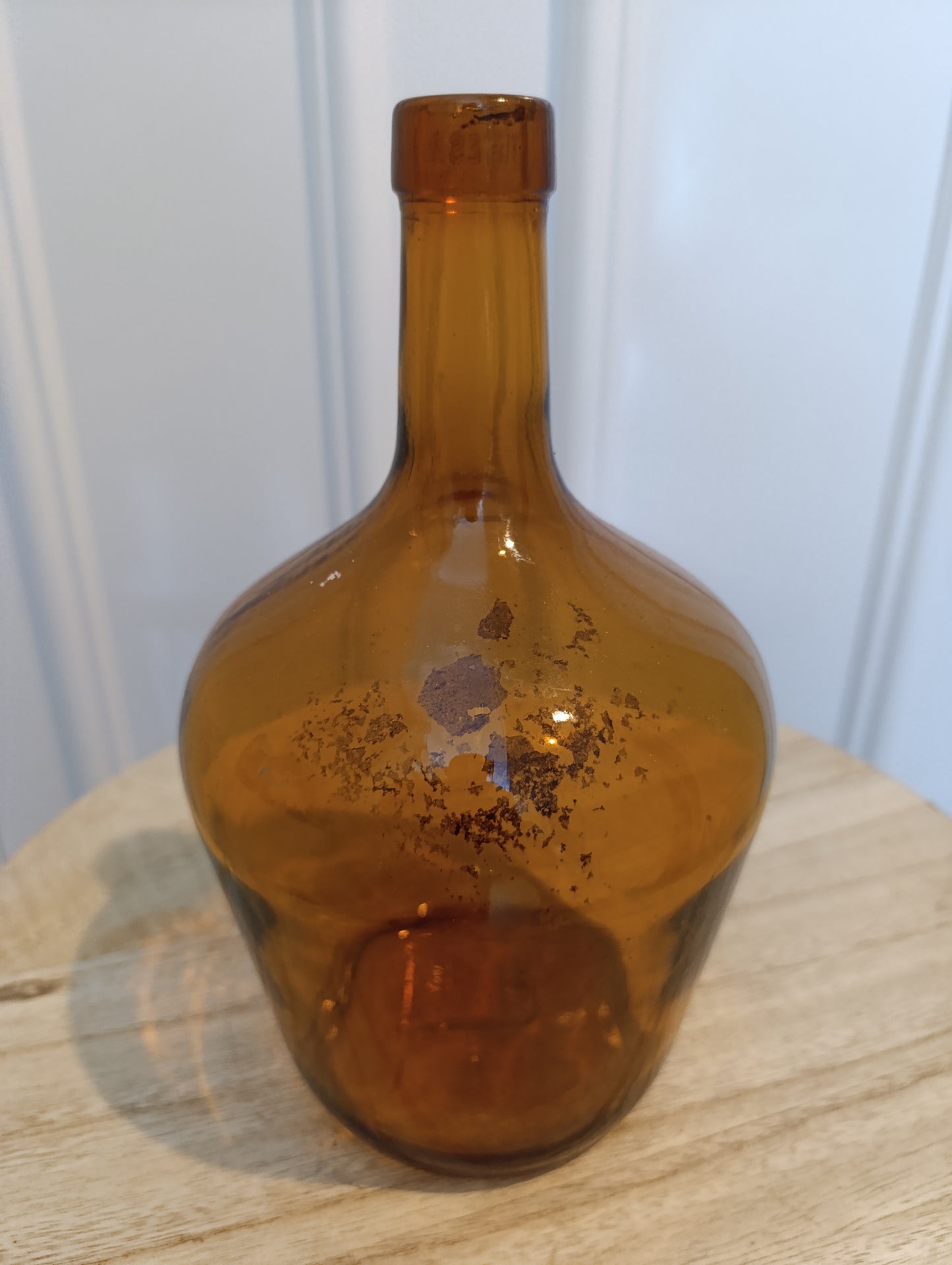 Bouteille vintage ambrée VIRESA 26 cm
