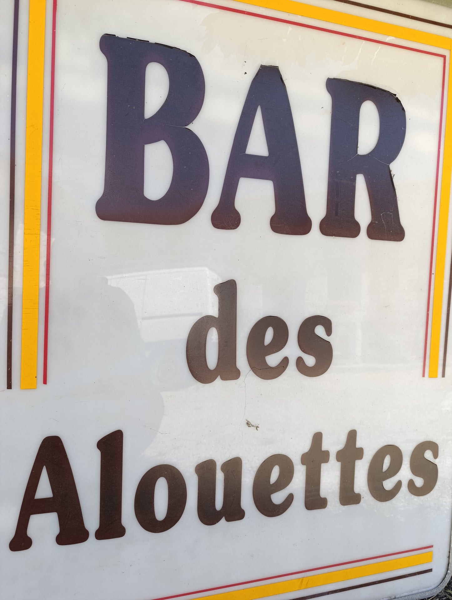 Ancienne enseigne lumineuse « Bar des Alouettes » Pithiviers – panneau historique vintage