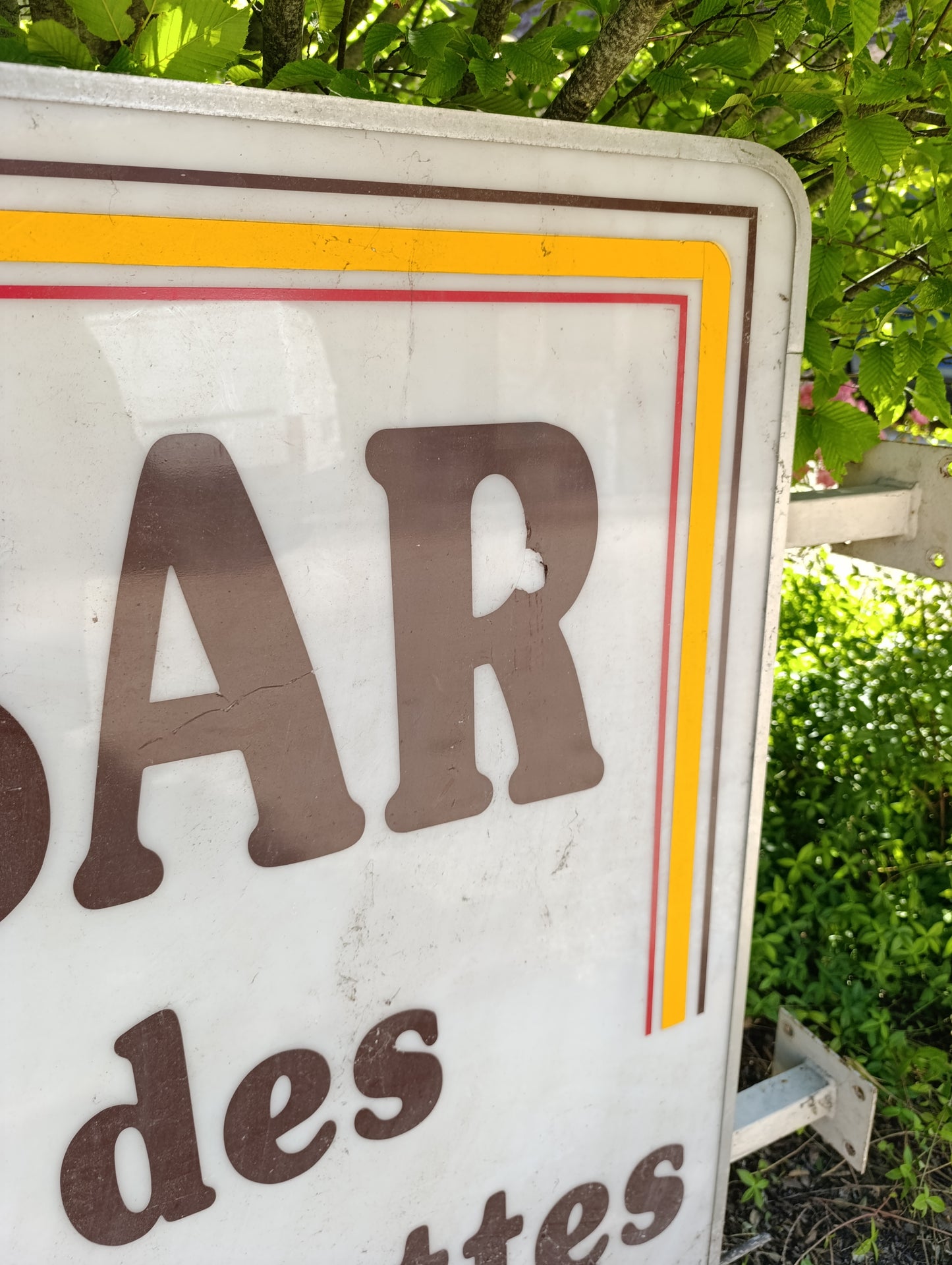 Ancienne enseigne lumineuse « Bar des Alouettes » Pithiviers – panneau historique vintage