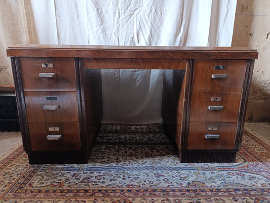 Ensemble Art Déco en palissandre – bureau, bibliothèque & fauteuil (1930)