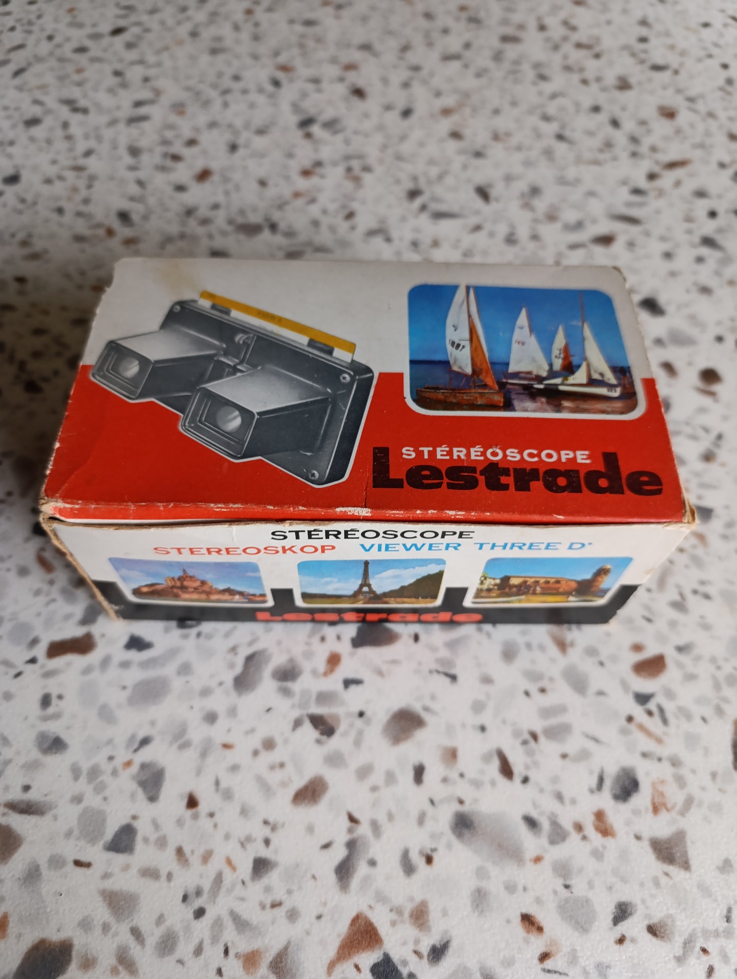 Stéréoscope Lestrade vintage avec boîte d’origine – visionneuse 3D ancienne