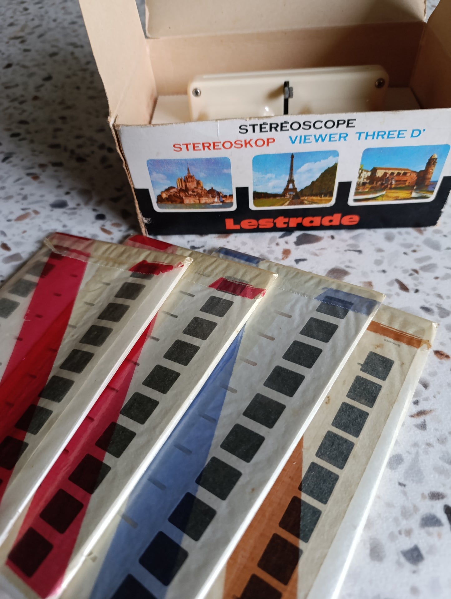 Stéréoscope Lestrade vintage avec boîte d’origine – visionneuse 3D ancienne