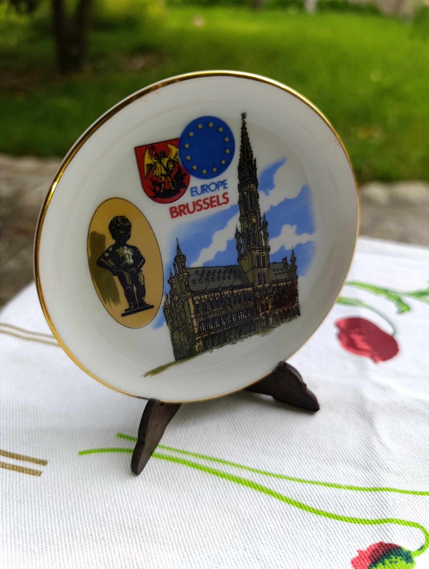 Assiette souvenir Bruxelles – Grand-Place Manneken Pis