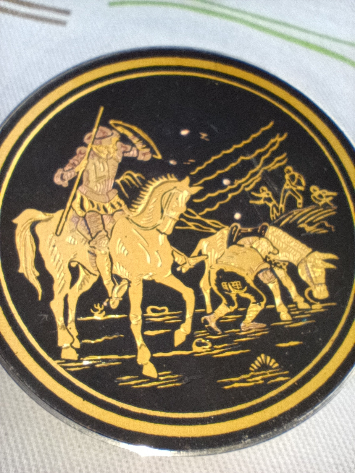 Petite assiette décorative espagnole – Damasquinage de Tolède