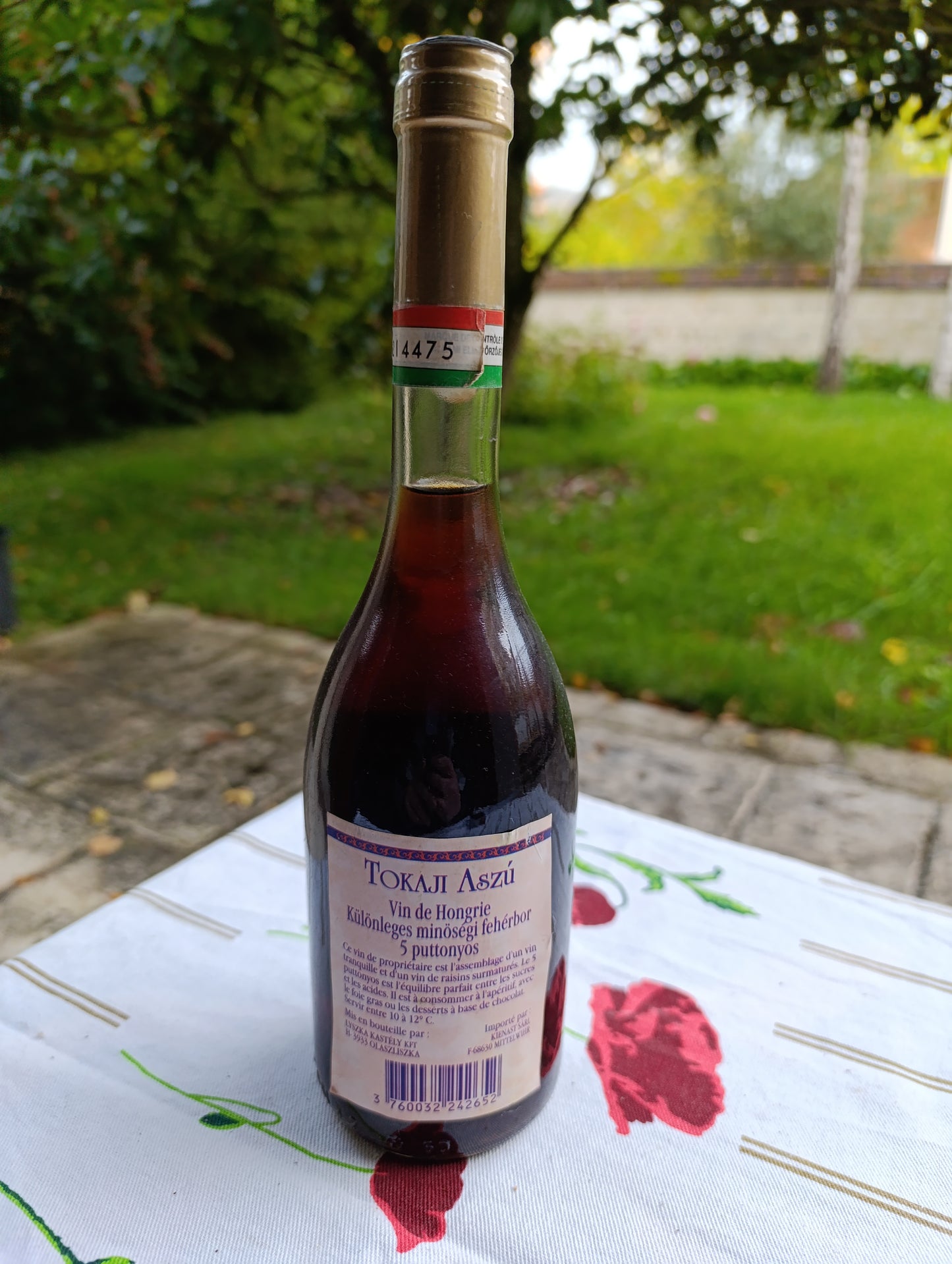 Vin de dessert Tokaji Aszú 5 Puttonyos – Lyszka Kastély 1993 – Hongrie