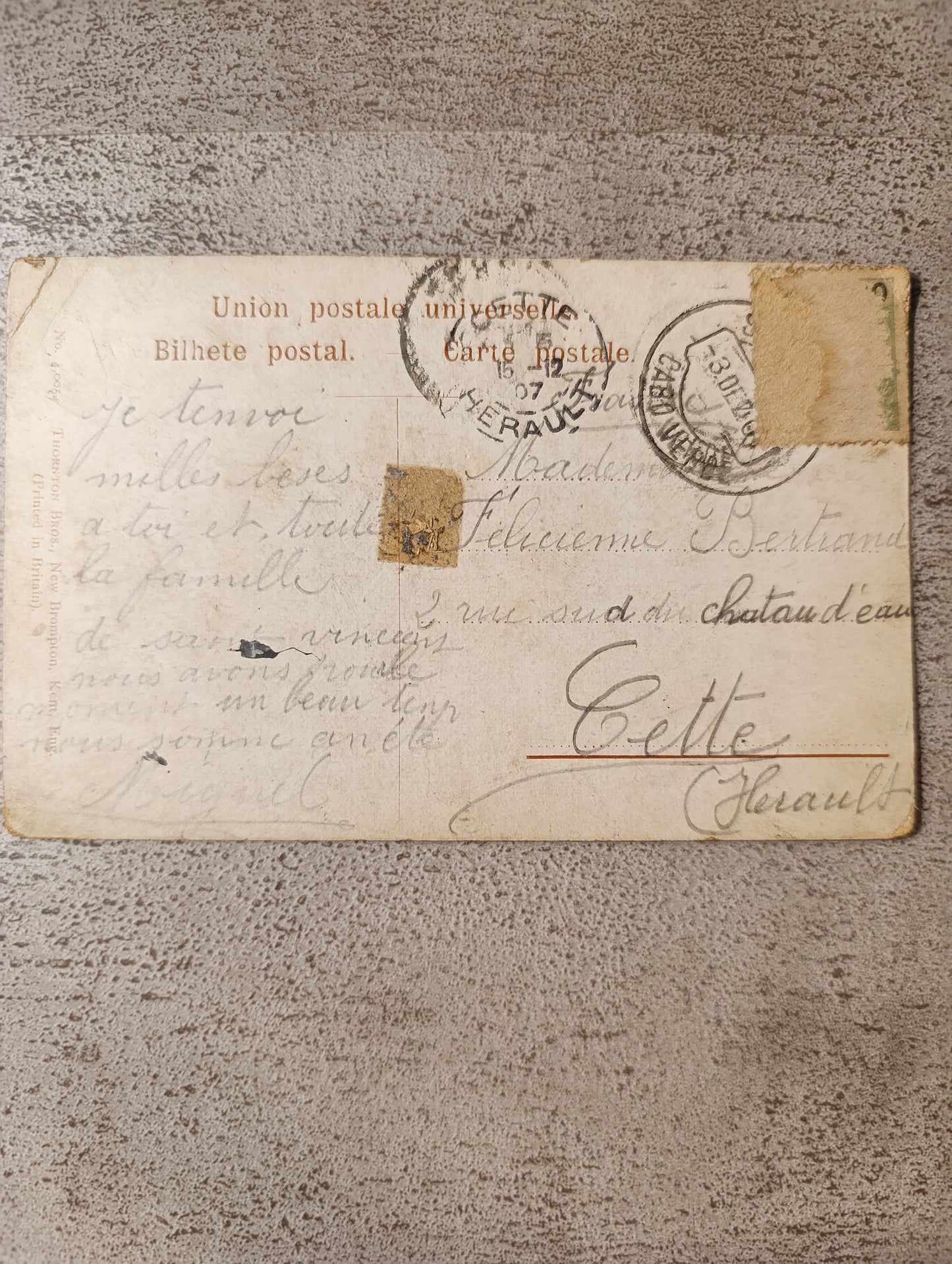 São Vicente (Cap-Vert) – Praça de Serpa Pinto – carte postale ancienne colorisée