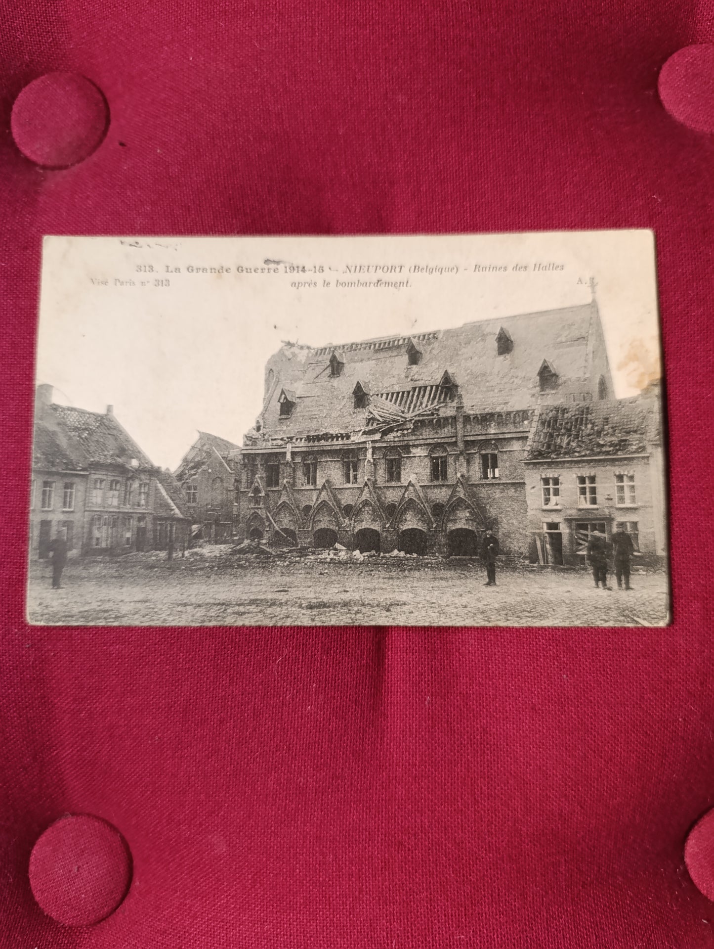 Nieuport (Belgique) – Ruines des Halles après bombardement, Grande Guerre 1914-1918