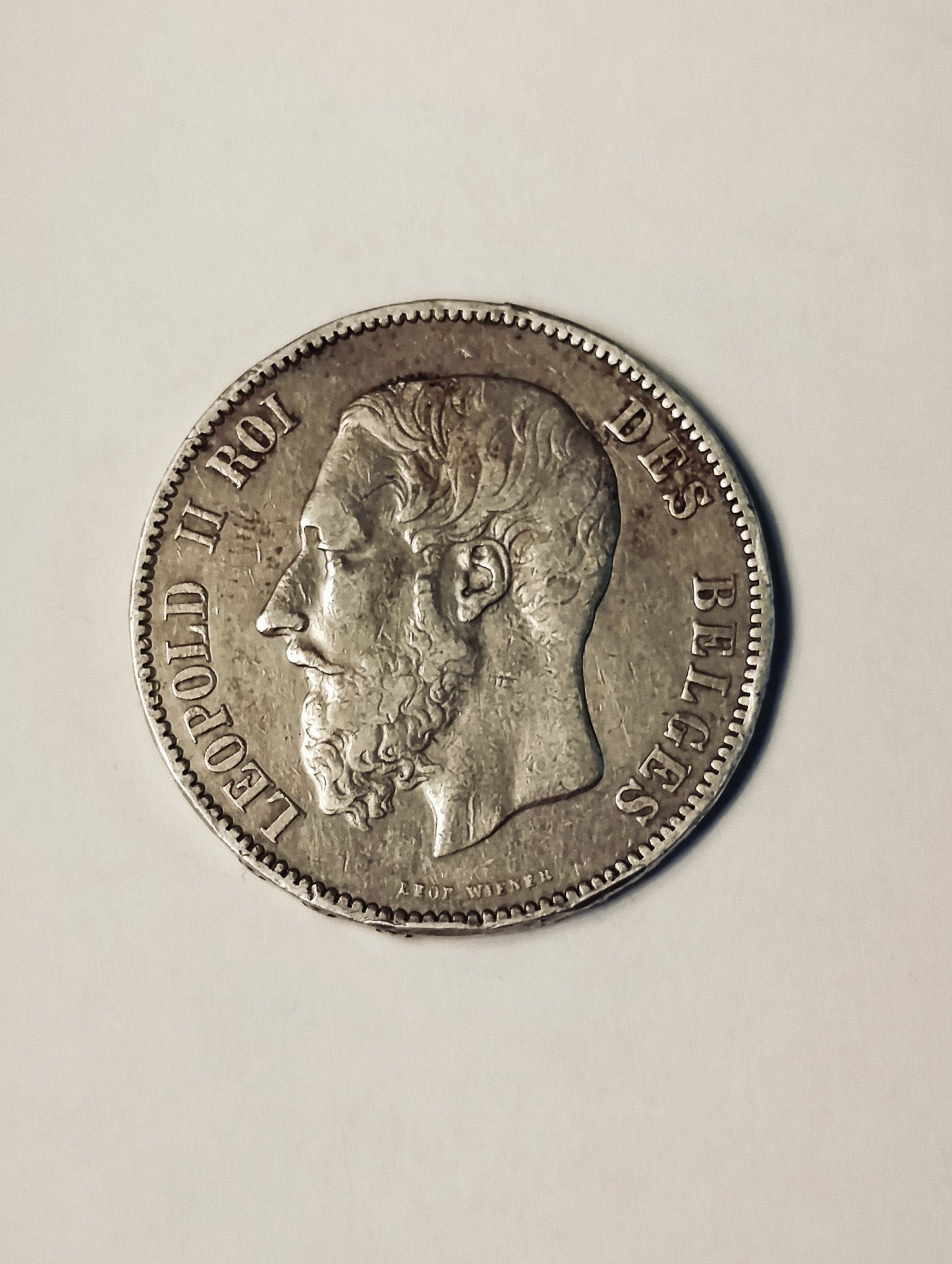 5 francs Léopold II roi des Belges 1873 – monnaie argent