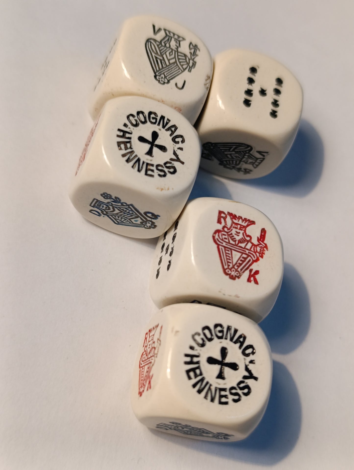 Dés anciens Hennessy Cognac lot publicitaire vintage jeu alcool