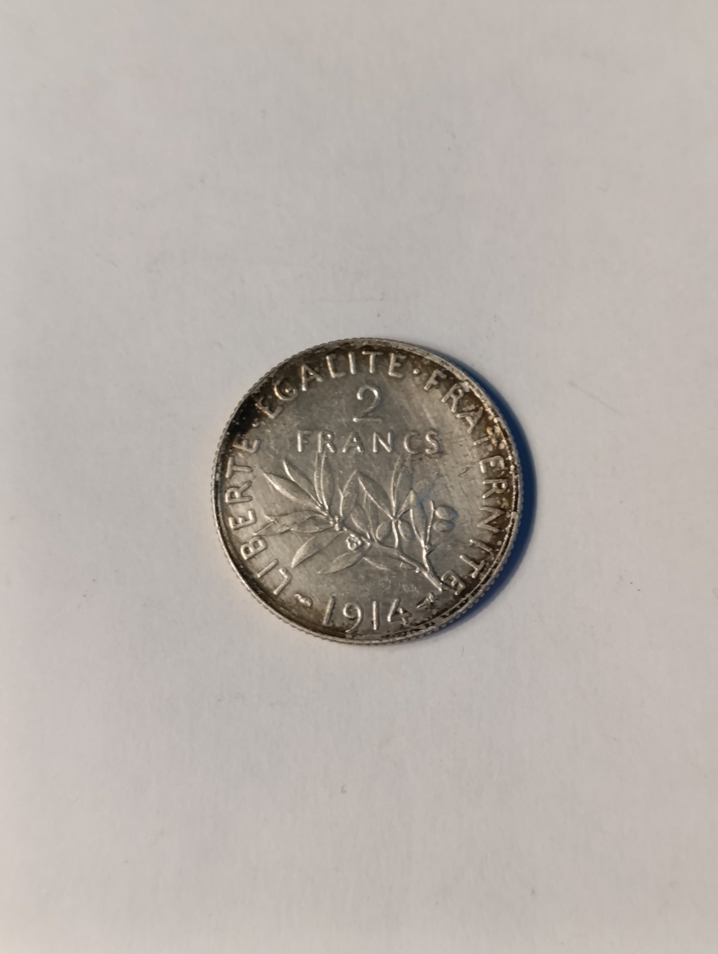 Pièce 2 francs argent 1914 – Semeuse – République française
