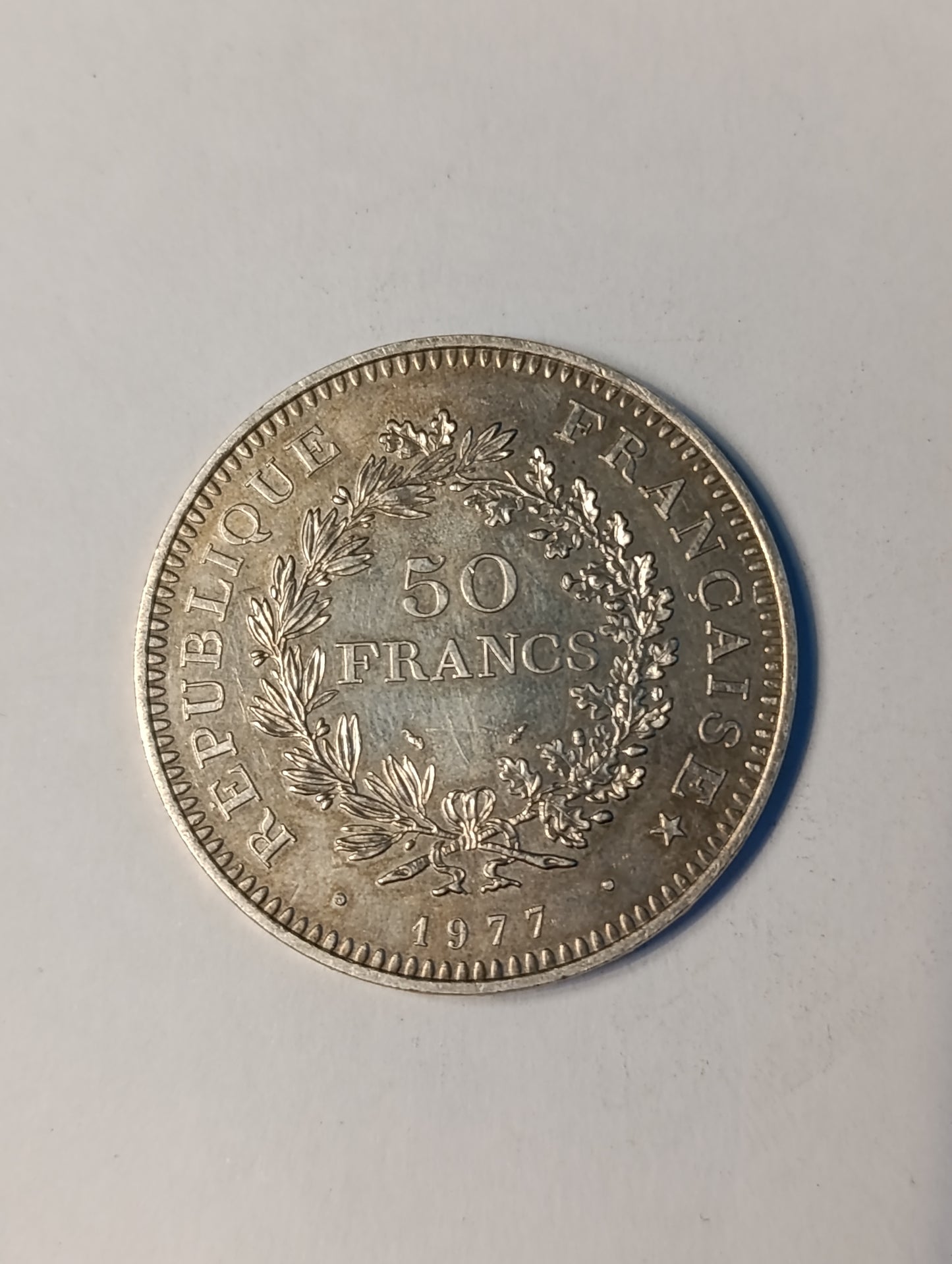 50 francs argent 1977 – Hercule – République française