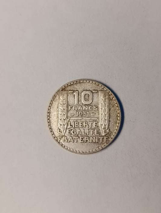10 francs argent 1931 – Type Turin – République française