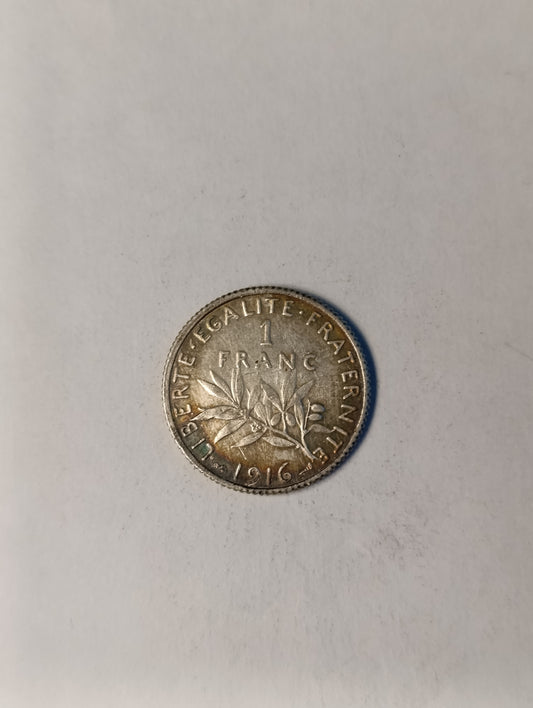 1 franc argent 1916 – Troisième République – Semeuse