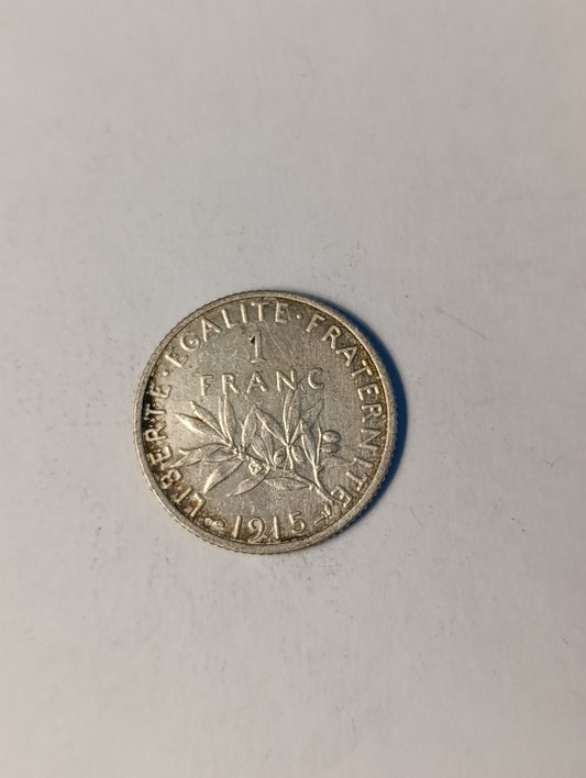 1 franc argent 1915 – Troisième République – Semeuse