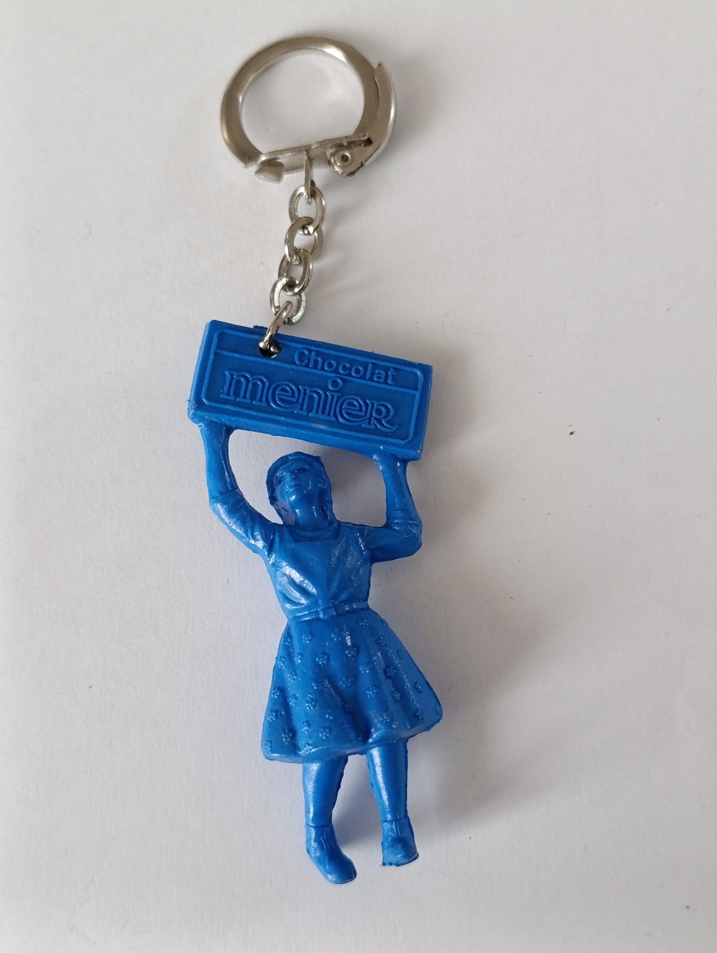 Porte-clés Publicitaire Chocolat Menier Vintage Petite Fille Bleue