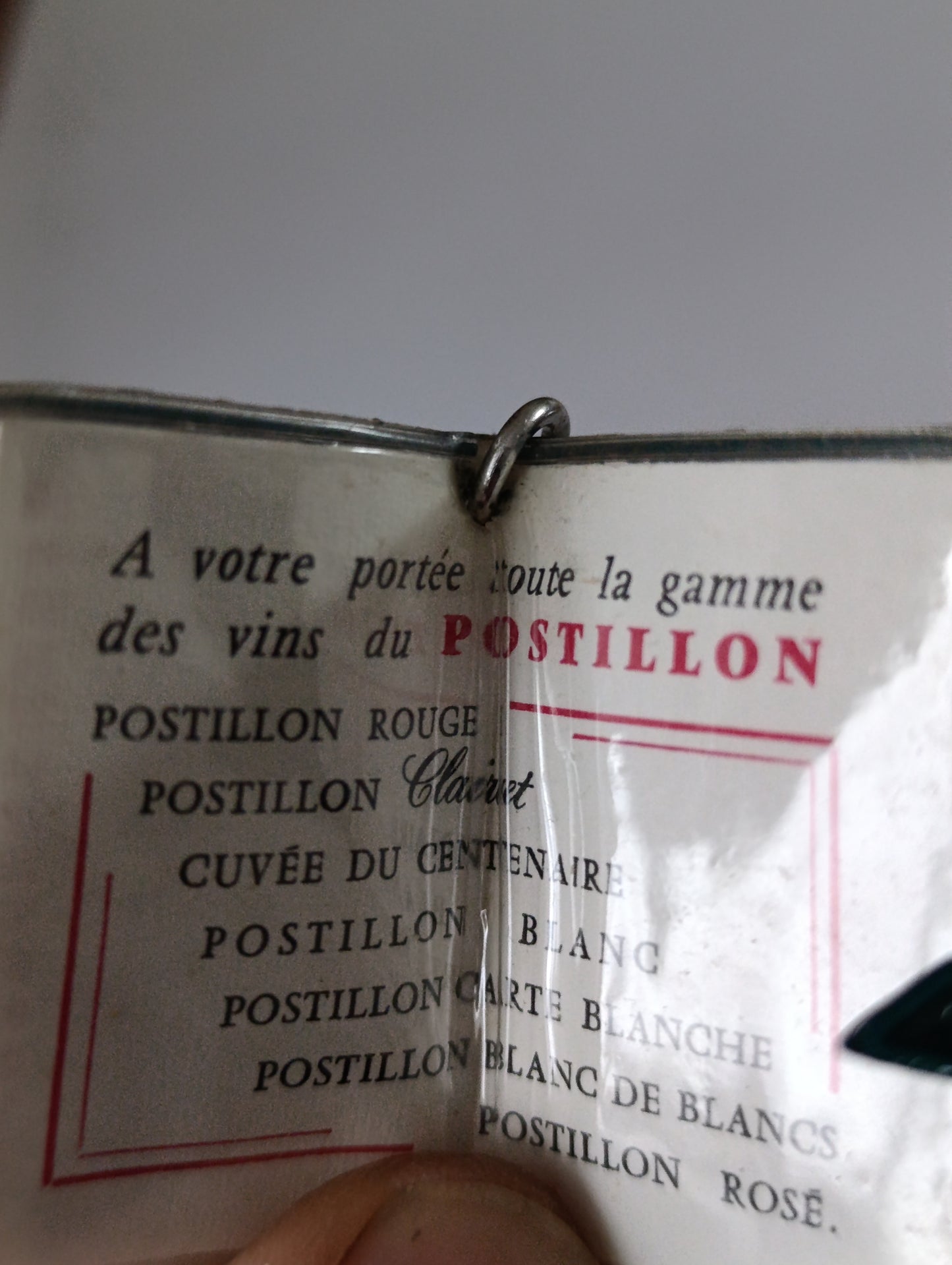 Porte-clés ancien carnet codes départements téléphone France