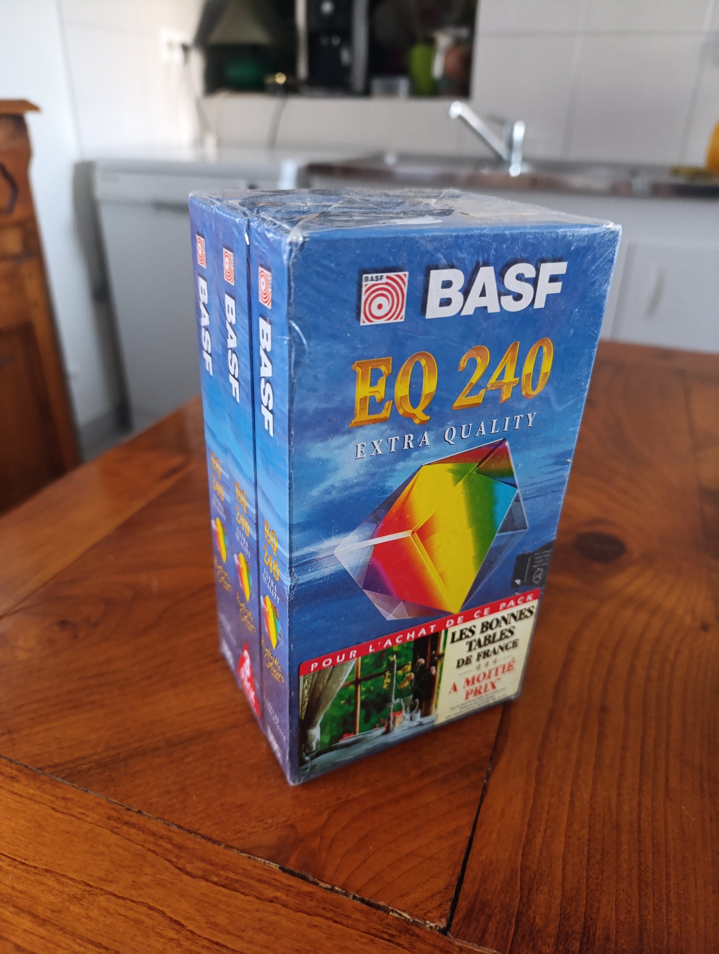 Lot de 3 cassettes audio BASF EQ 240 Extra Quality neuves sous blister – Années 90
