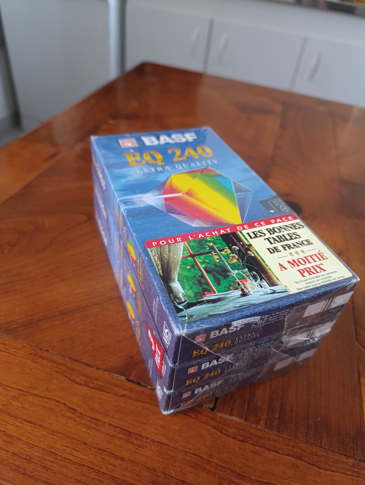 Lot de 3 cassettes audio BASF EQ 240 Extra Quality neuves sous blister – Années 90