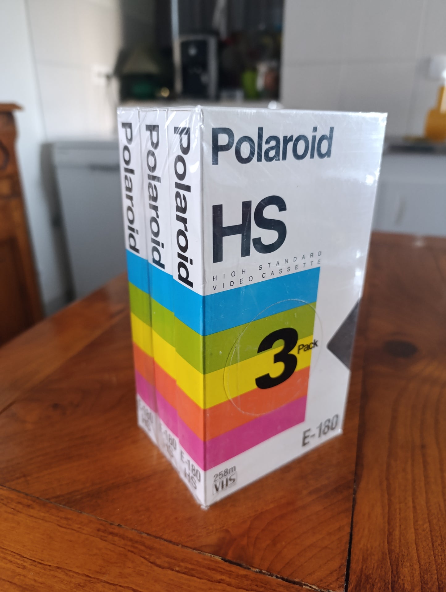Lot de 3 cassettes VHS Polaroid HS E-180 neuves sous blister – Années 90
