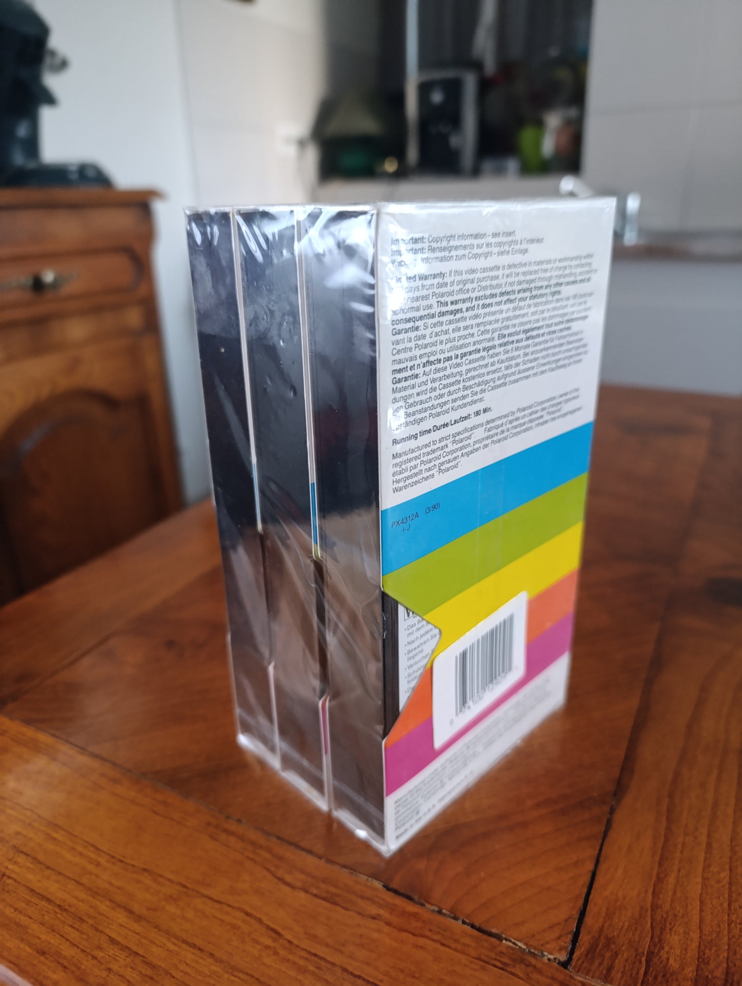 Lot de 3 cassettes VHS Polaroid HS E-180 neuves sous blister – Années 90