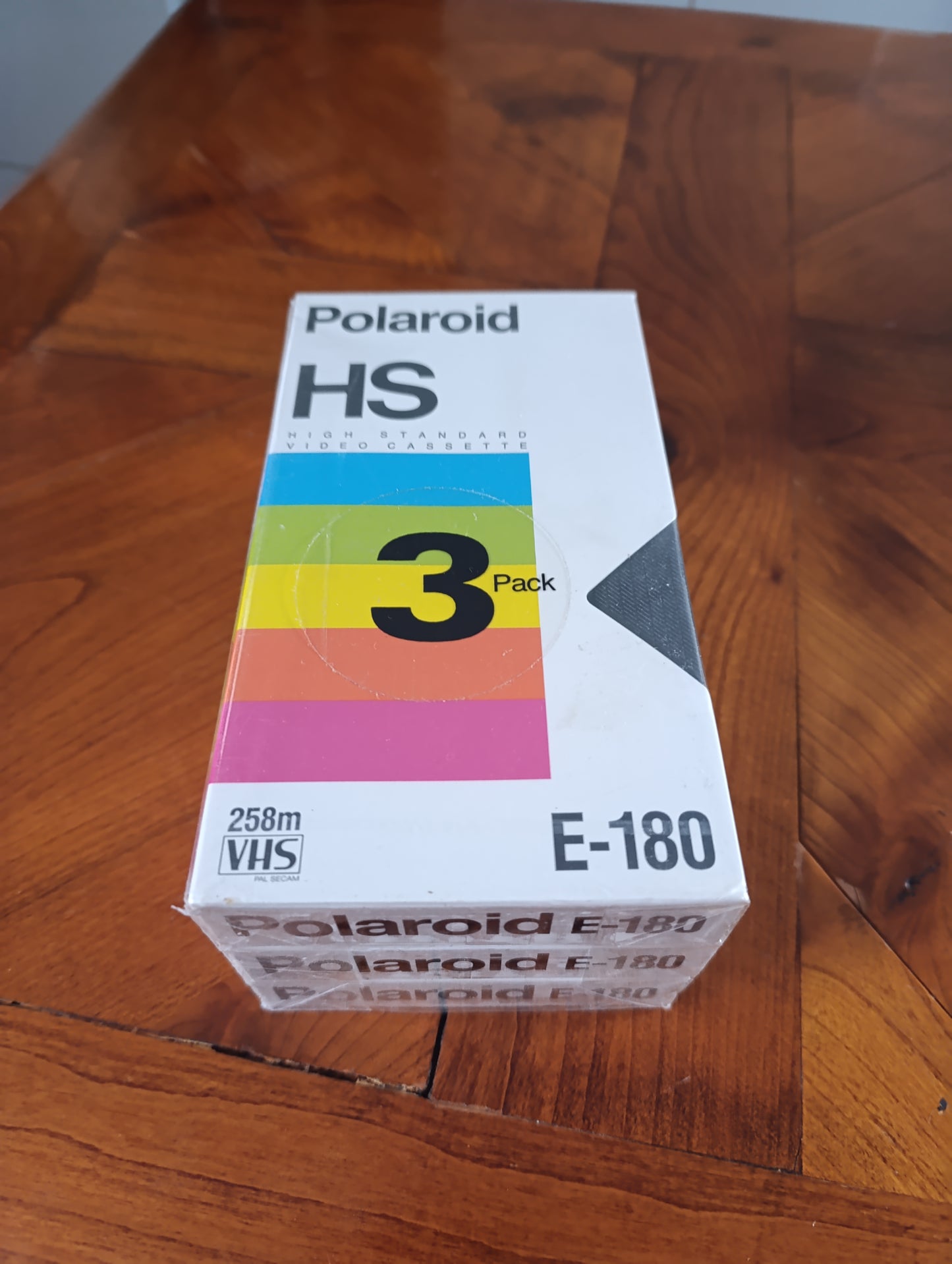 Lot de 3 cassettes VHS Polaroid HS E-180 neuves sous blister – Années 90