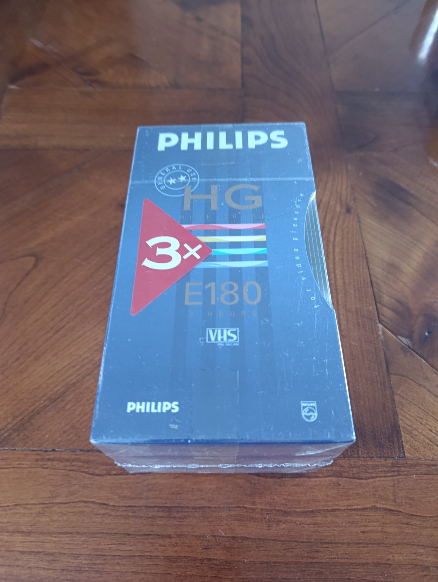 Lot de 3 cassettes VHS Philips HG E180 neuves sous blister – Années 90