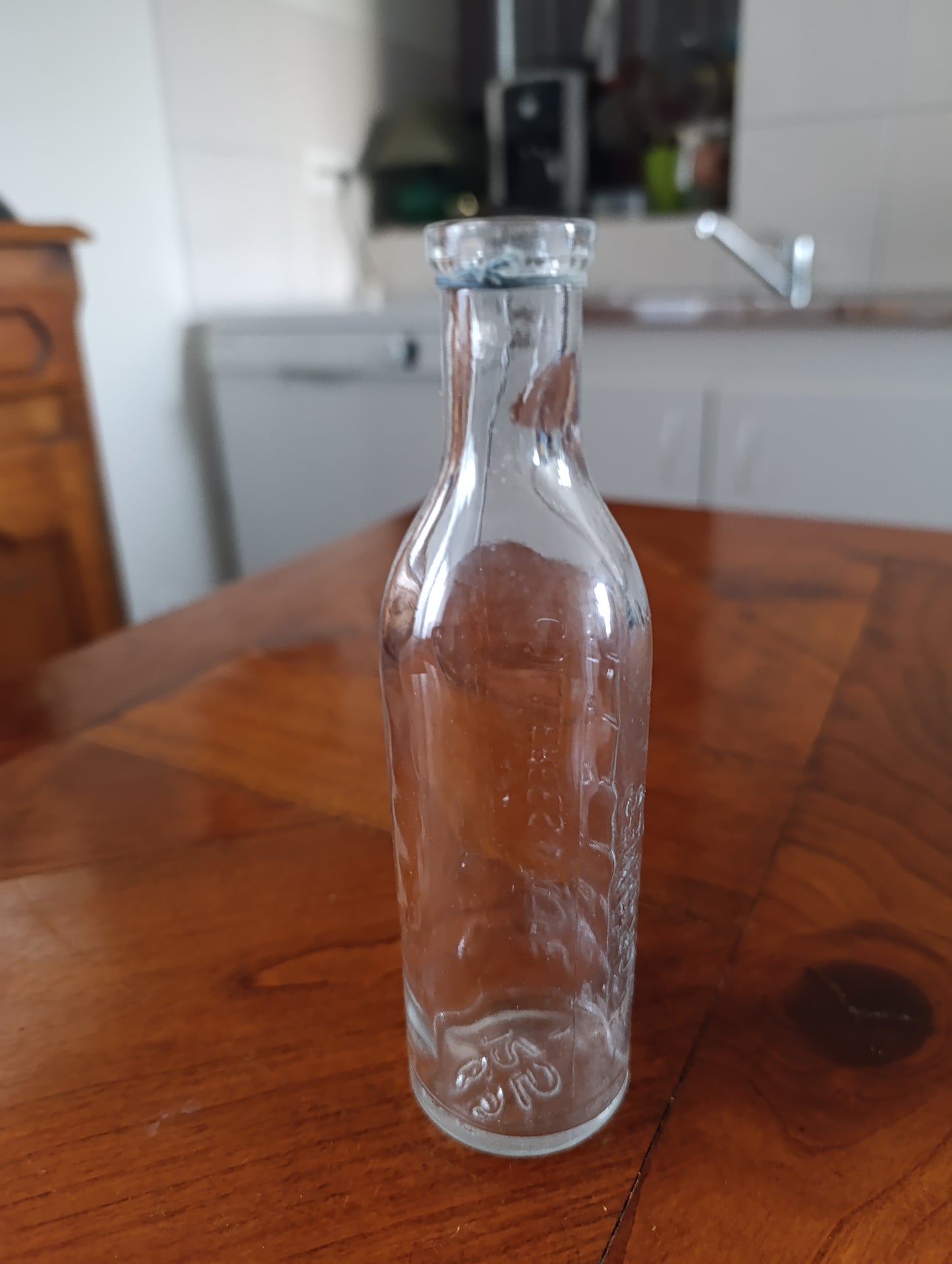 Ancienne bouteille doseuse en verre « Cuillerées à soupe » – Mesure cuisine – Années 50/60