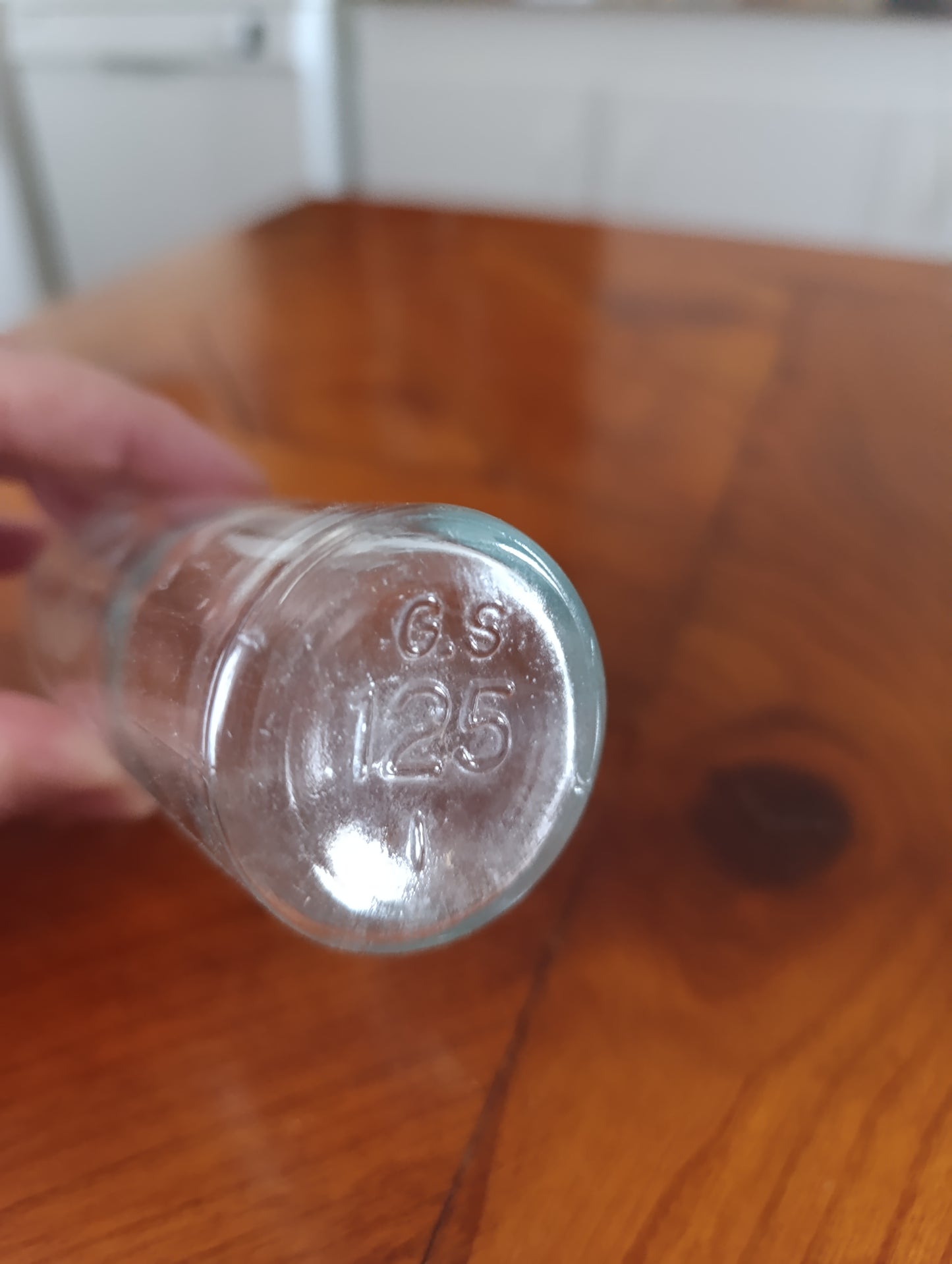 Ancienne bouteille doseuse en verre « Cuillerées à soupe » – Mesure cuisine – Années 50/60