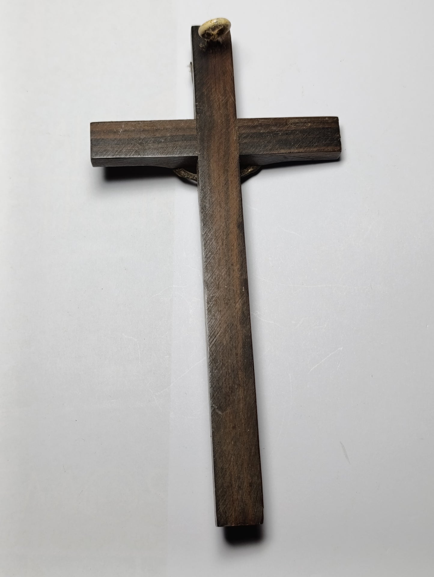 Crucifix ancien en bois avec Christ en métal 17 x 8,5 cm