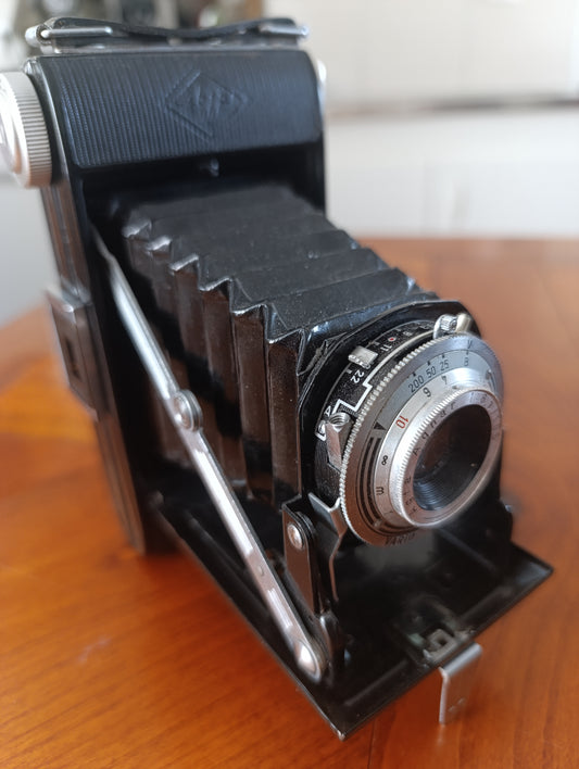 Appareil photo ancien Agfa à soufflet vintage années 40 déco