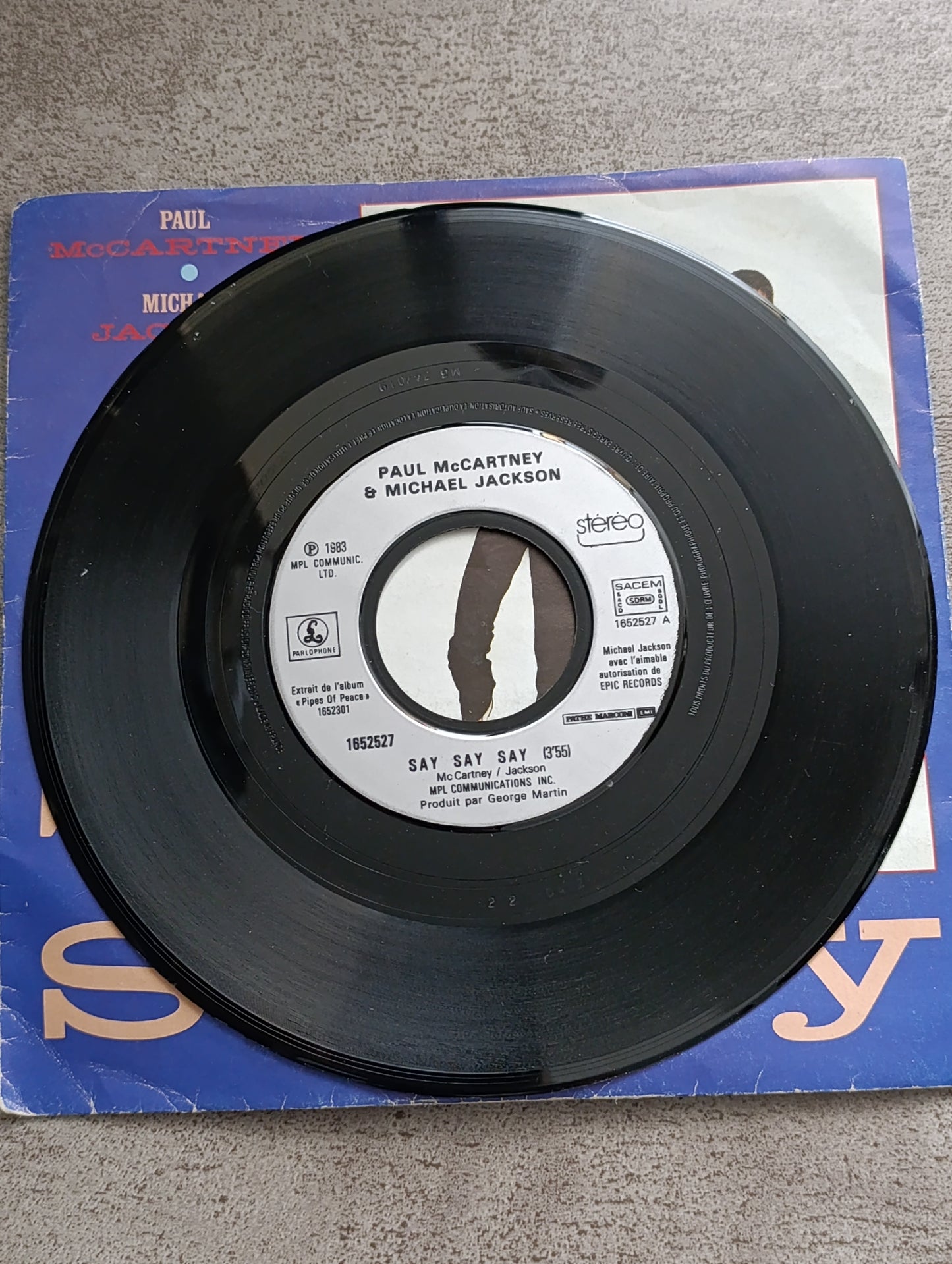 Vinyle 45T – Paul McCartney & Michael Jackson – Say Say Say (1983)