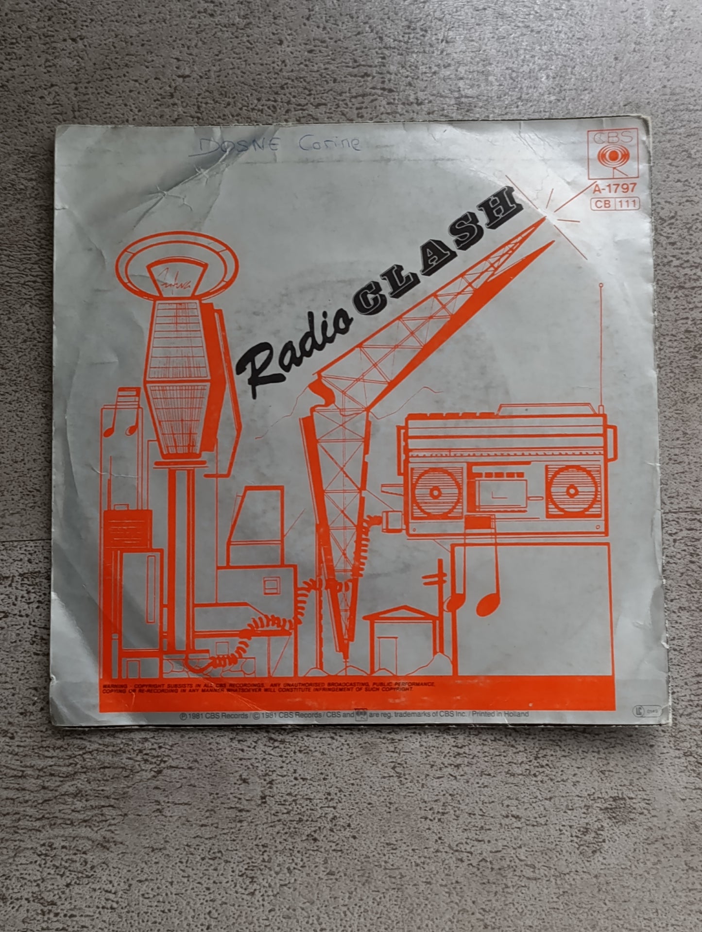 Vinyle 45T The Clash – Radio Clash (édition CBS 1981)