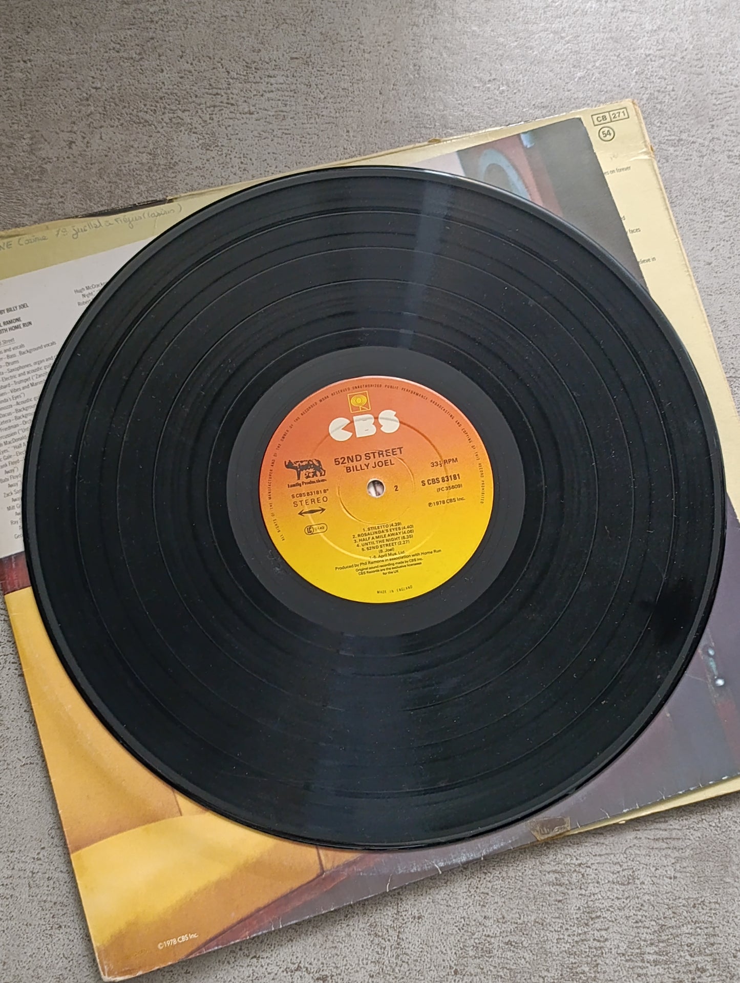 Vinyle 33T Billy Joel – 52nd Street (album culte avec hits)