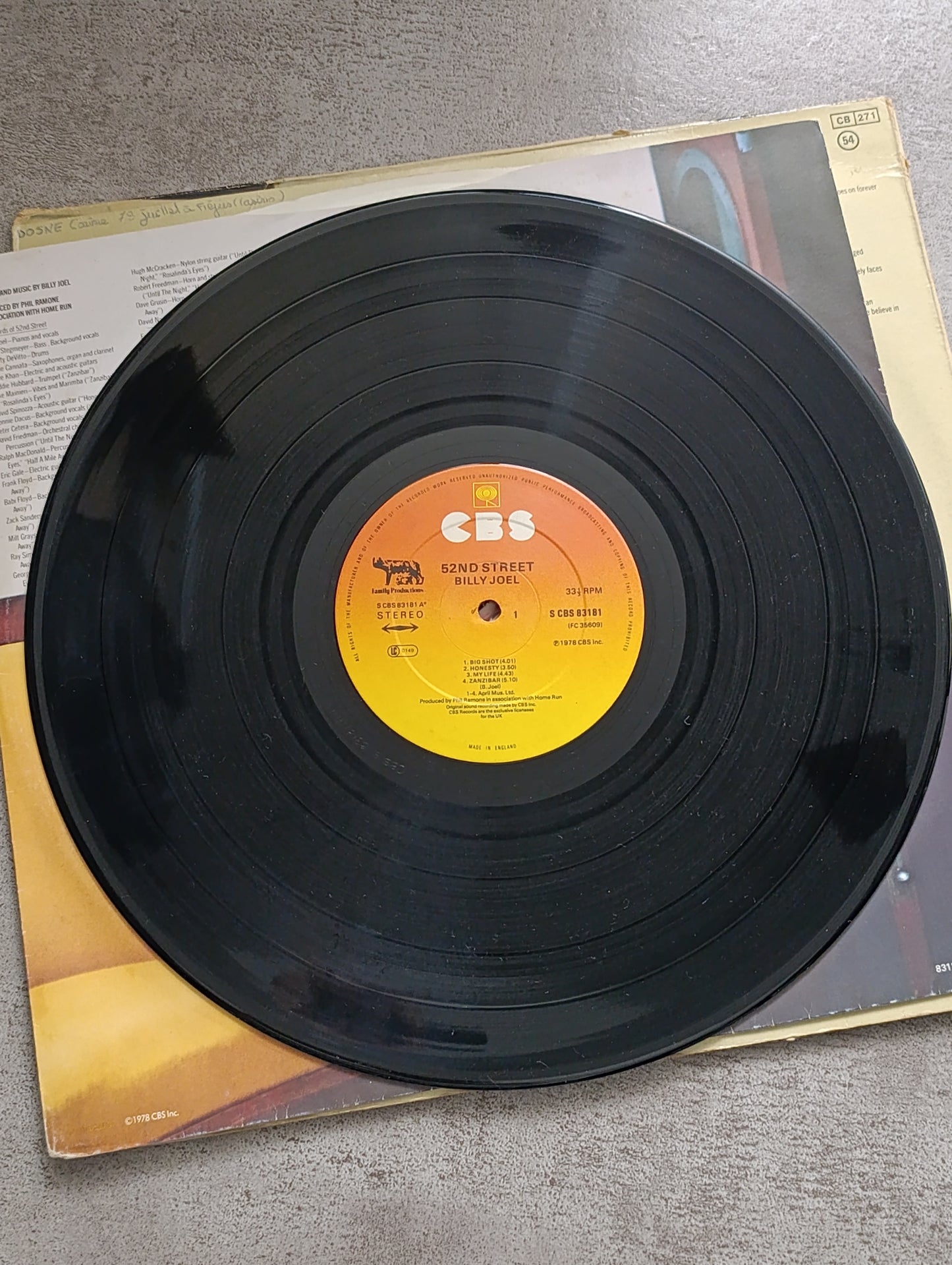 Vinyle 33T Billy Joel – 52nd Street (album culte avec hits)