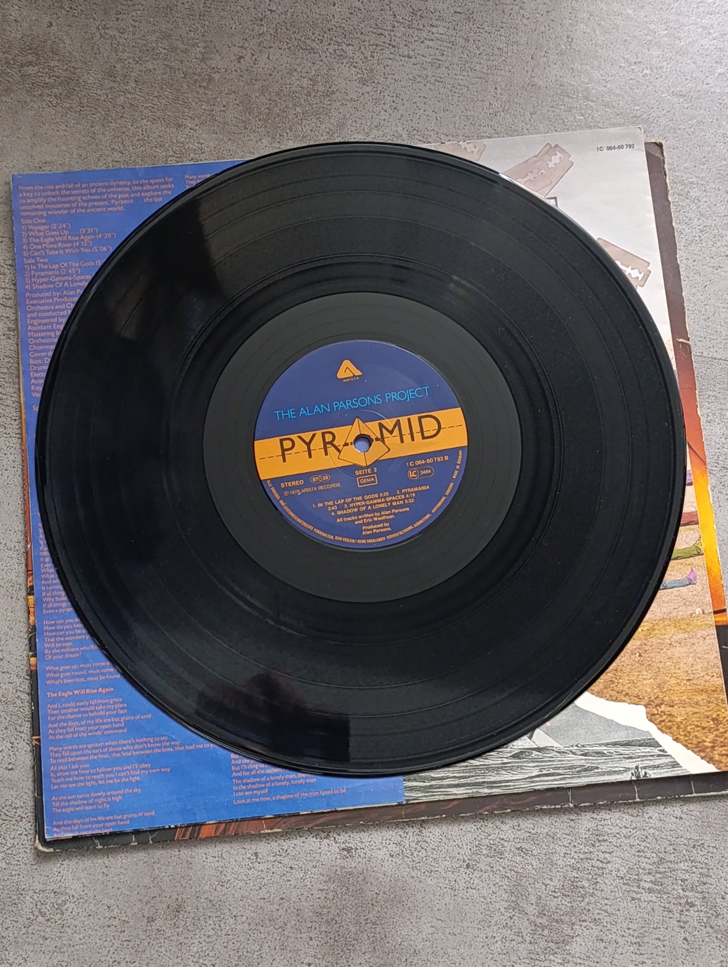 Vinyle 33T The Alan Parsons Project – Pyramid (album culte rock progressif)