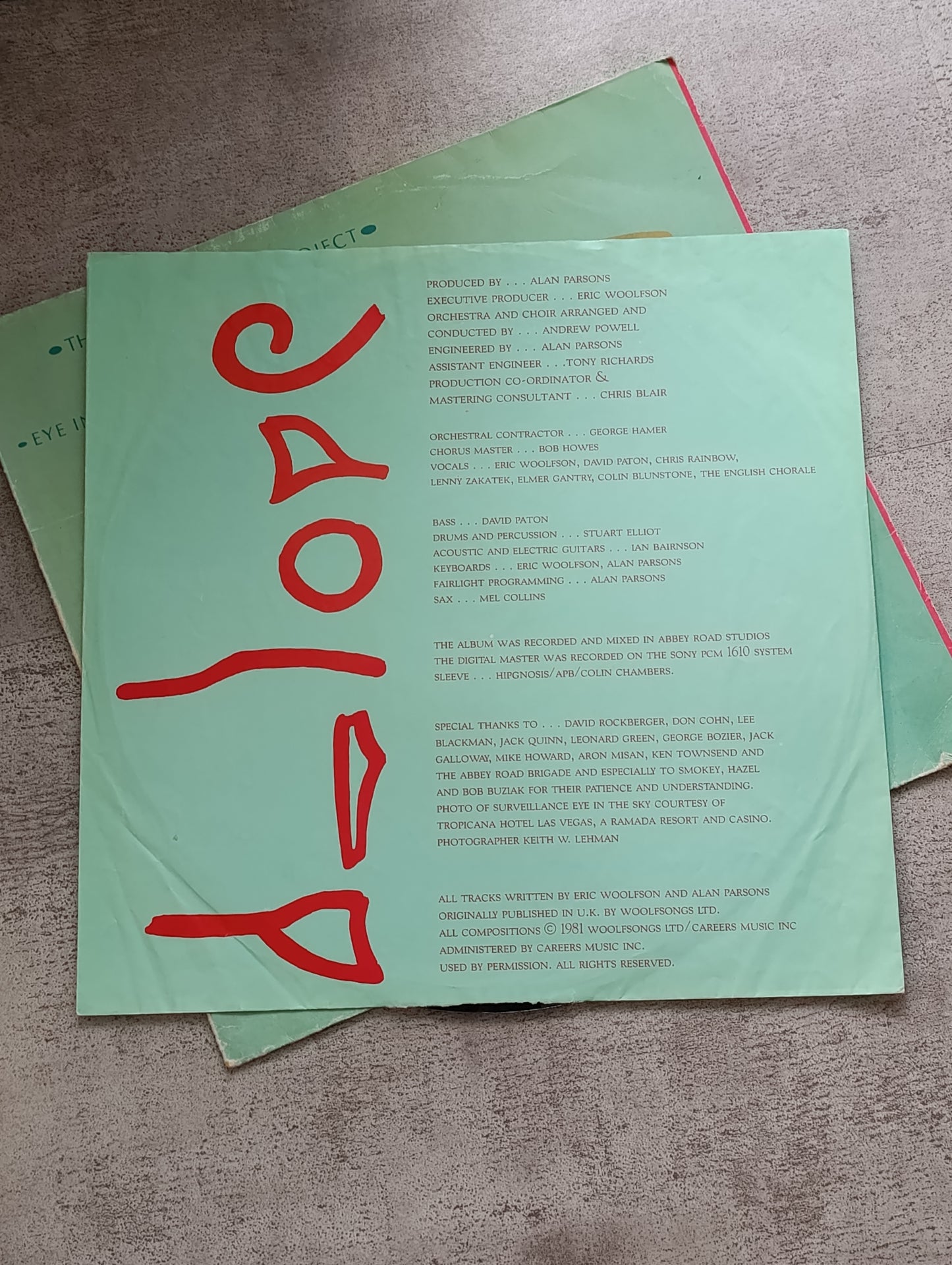 Vinyle 33T The Alan Parsons Project – Eye in the Sky (album culte)