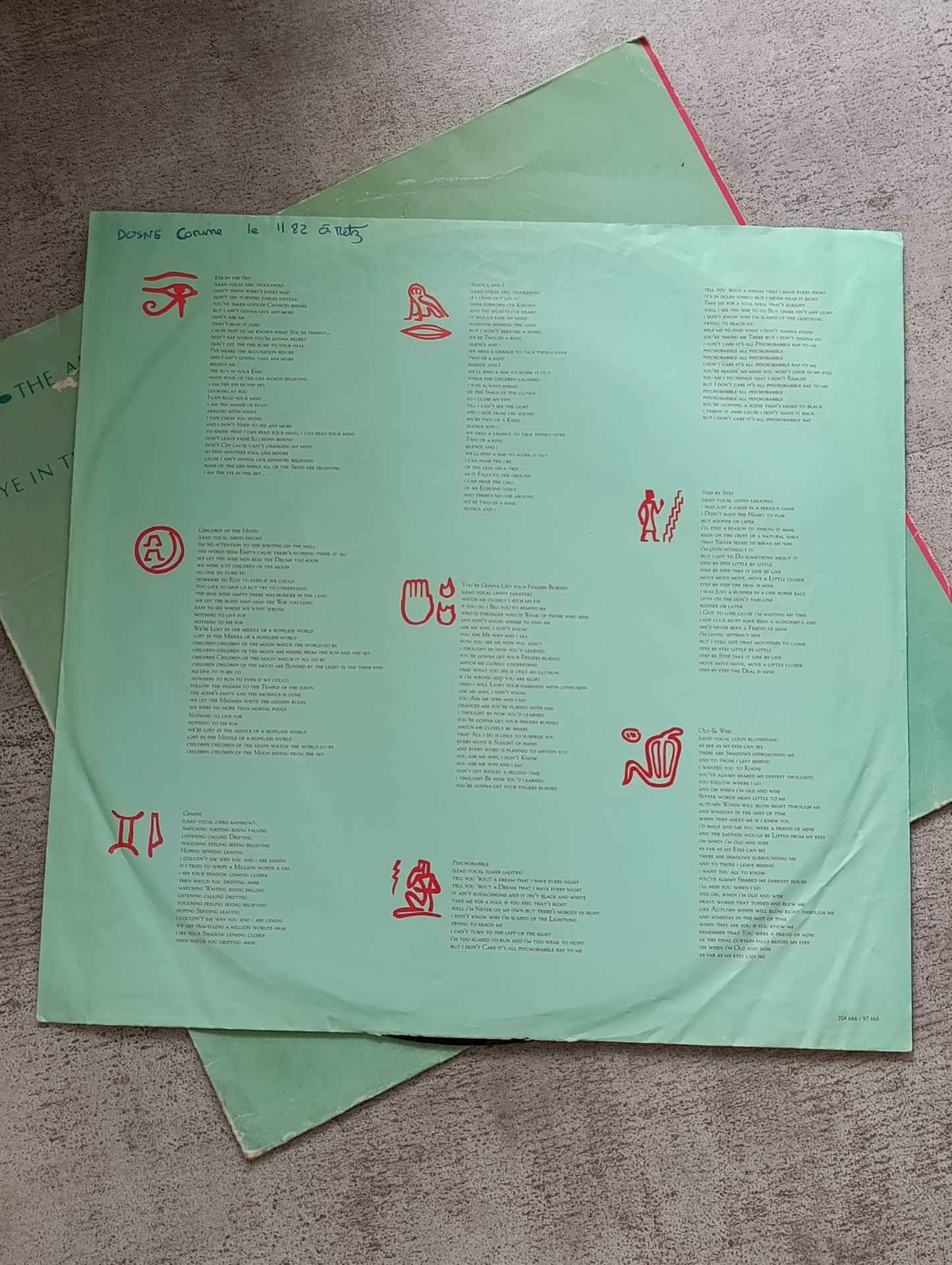 Vinyle 33T The Alan Parsons Project – Eye in the Sky (album culte)