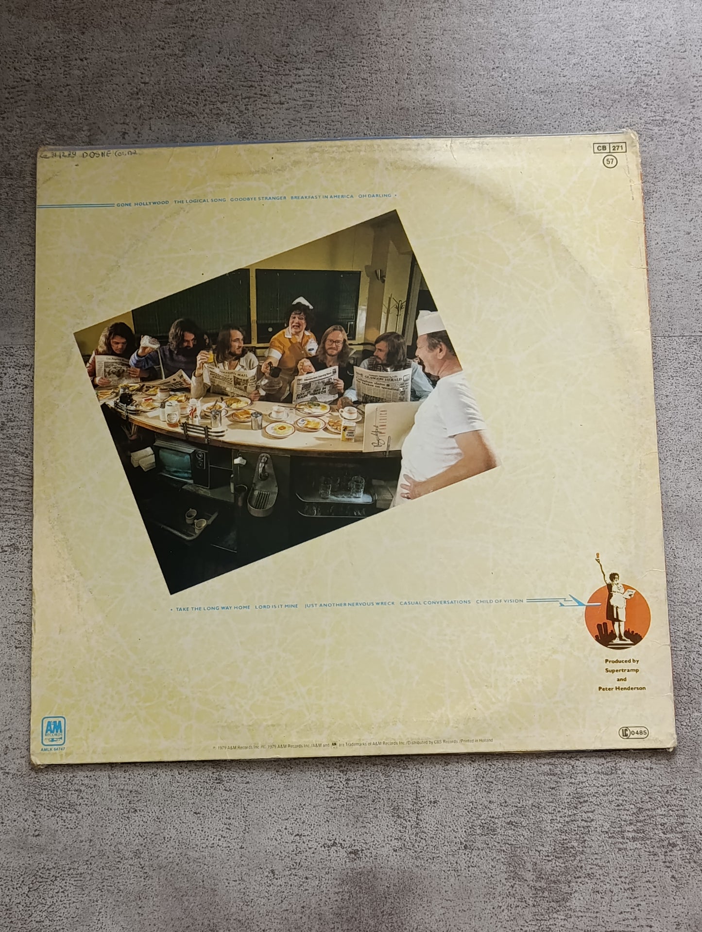 Vinyle 33T Supertramp – Breakfast in America (album culte + sticker original)