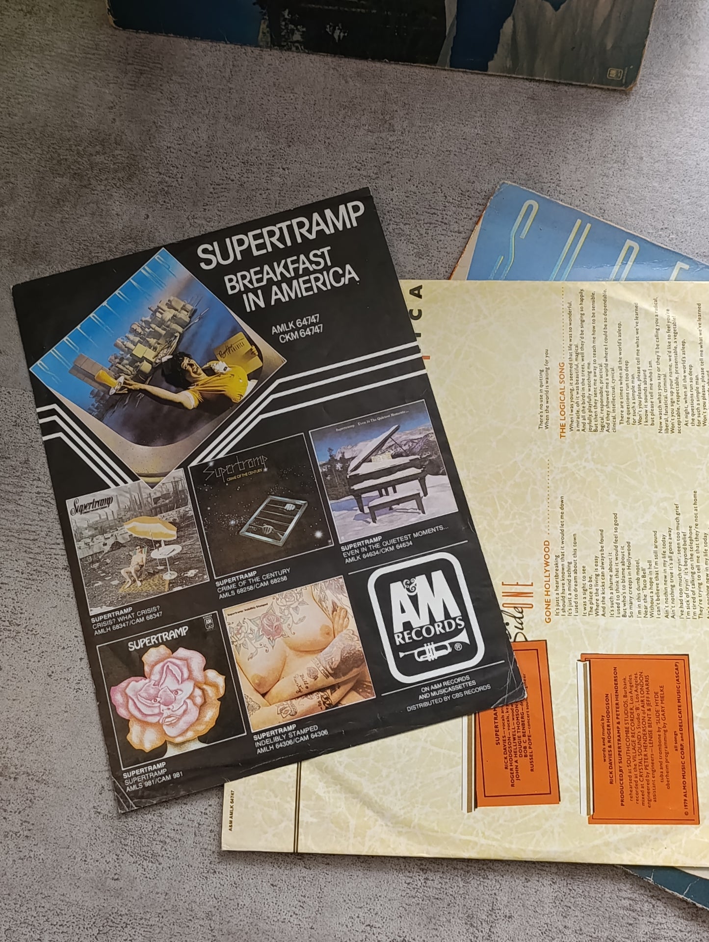 Vinyle 33T Supertramp – Breakfast in America (album culte + sticker original)