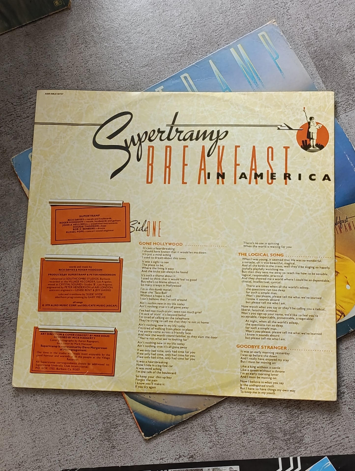 Vinyle 33T Supertramp – Breakfast in America (album culte + sticker original)