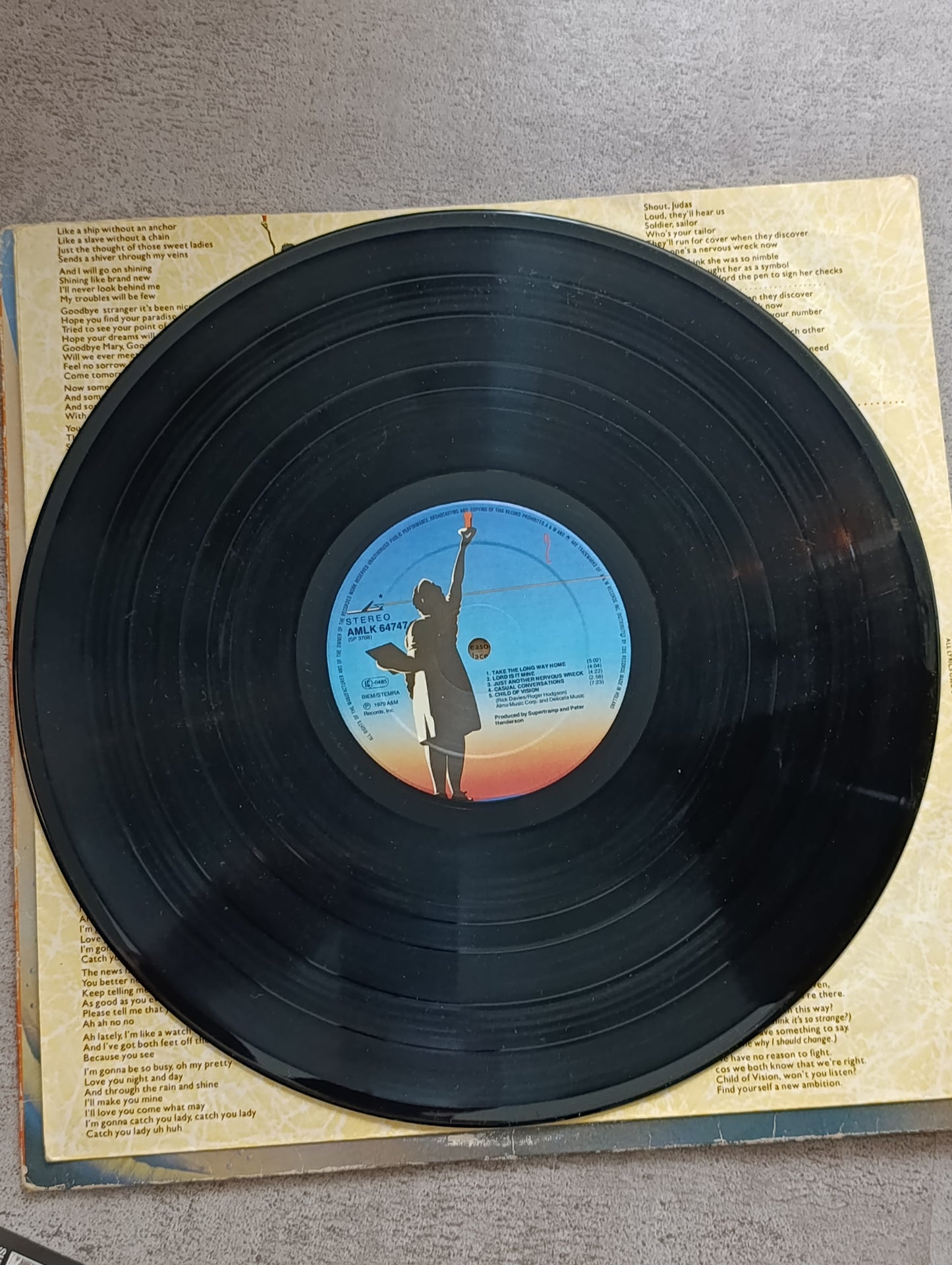 Vinyle 33T Supertramp – Breakfast in America (album culte + sticker original)